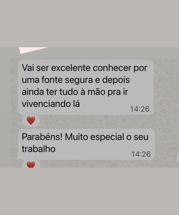 Mensagem de uma cliente sobre conhecer por uma fonte segura
